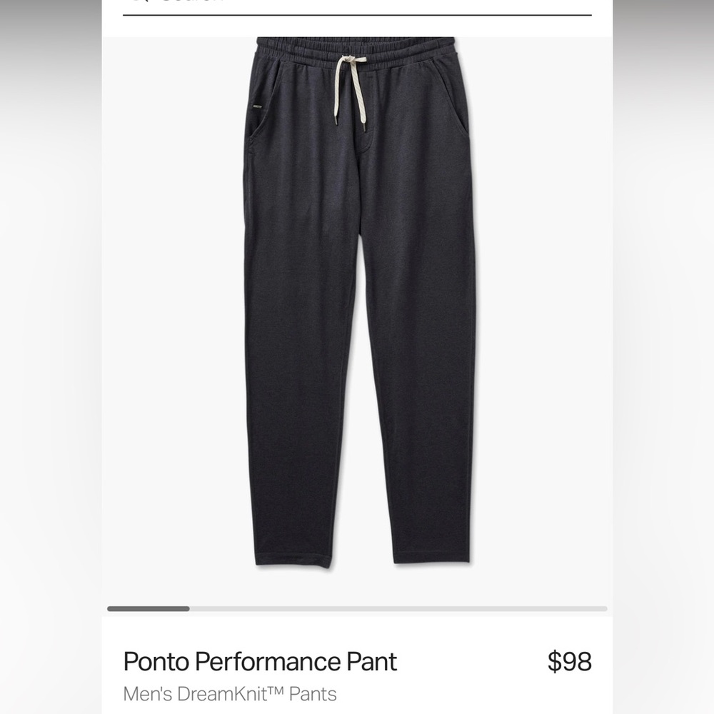 Excellent used  condition men's Vuori pant